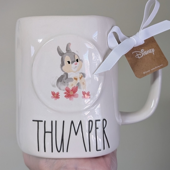 Rae Dunn x Disney THUMPER Bambi Mug with Watercolor Floral Detail ๐ธ - Picture 2 of 7